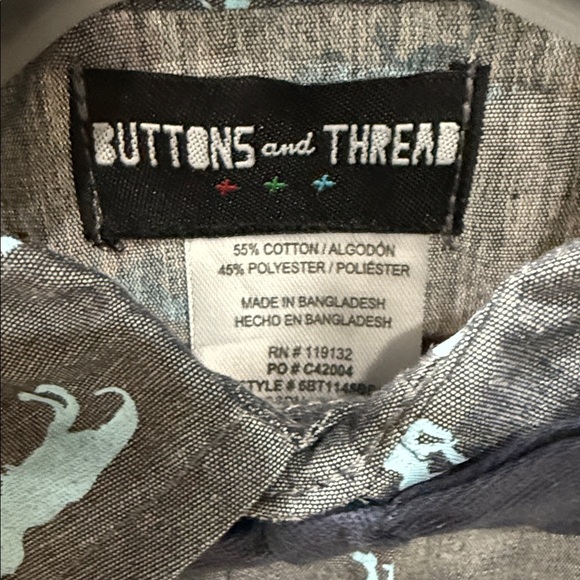 Toddler Dinosaur Print Shirt - Picture 2 of 2